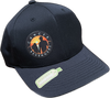 Semifitted black sustainable cap with colored sunset logo