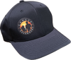 Semifitted black sustainable cap with colored sunset logo
