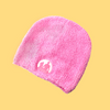 Pink beanie with white logo