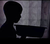 black outline of child in hospital