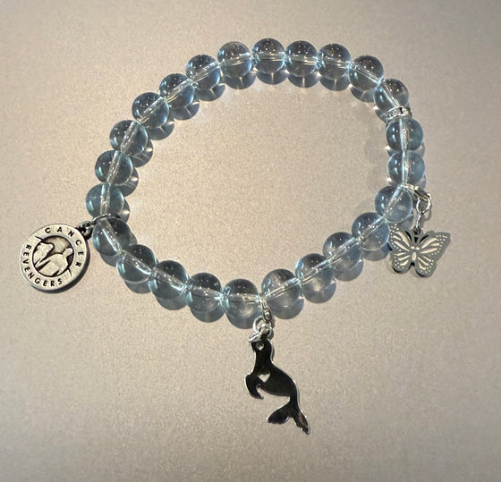 LAYLA BIRTHSTONE - BUTTERFLY & SEA LION BRACELET OF CLARITY: CRYSTAL QUARTZ