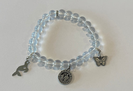 LAYLA BIRTHSTONE - BUTTERFLY & SEA LION BRACELET OF CLARITY: CRYSTAL QUARTZ