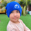 child wearing the blue beanie